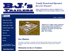 Tablet Screenshot of bjtrailers.com